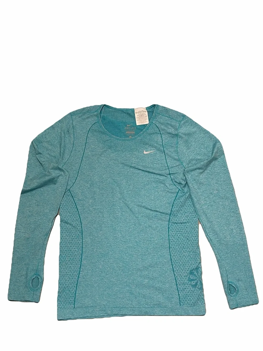 Nike Dry Fit turquoise women’s long-sleeve top